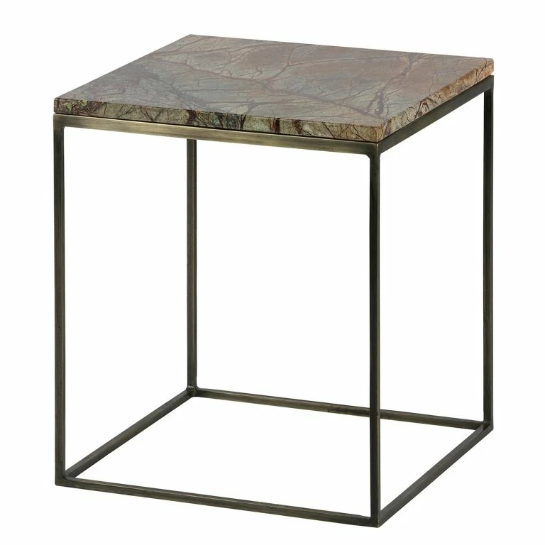 Loftscape Red Living Bouts De Canapé Jokela (lot De 2) – Marbre / Métal – Marron Clair