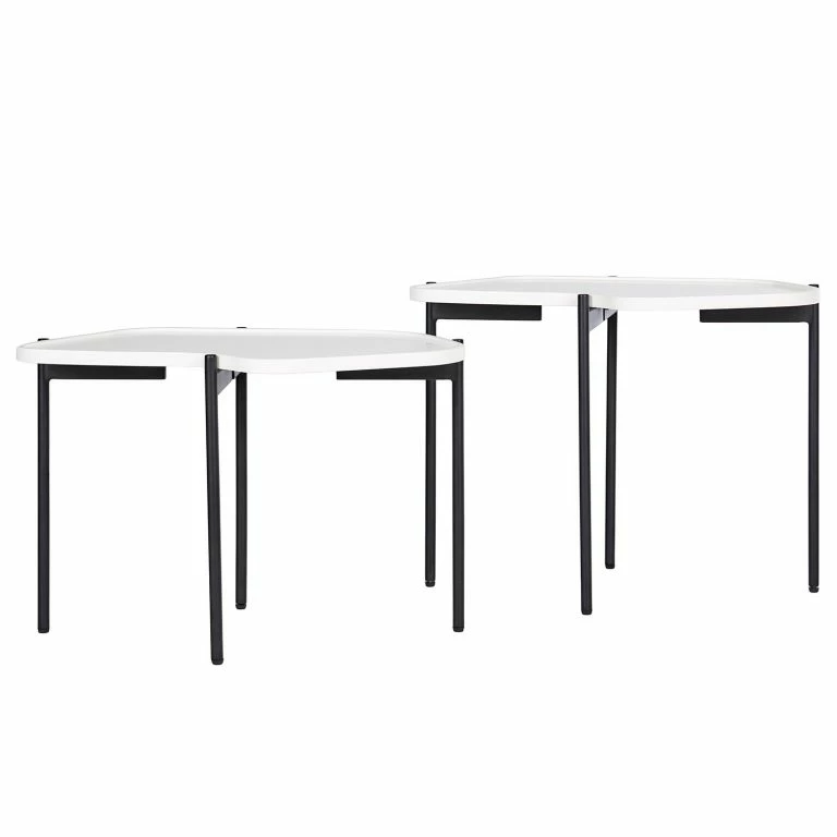 loftscape Red Living Bouts de canapé Morand (lot de 2) – Blanc