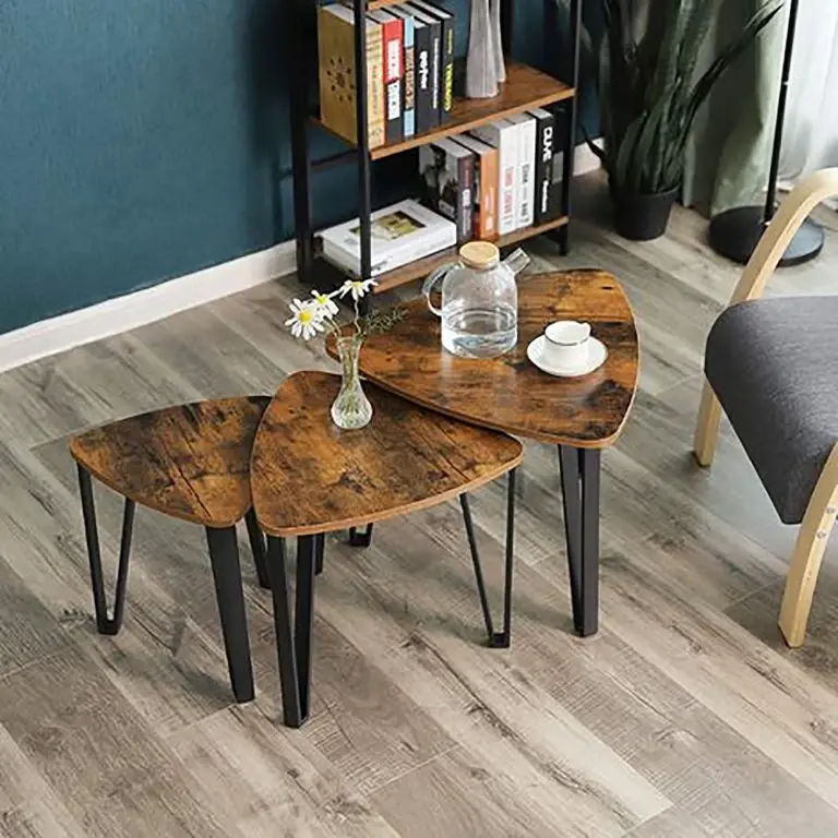 Loftscape Red Living Bouts De Canapé Raphine (lot De 3) – Marron / Noir