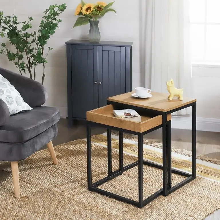 Loftscape Red Living Bouts De Canapé Tuxford (lot De 2) – Marron Clair