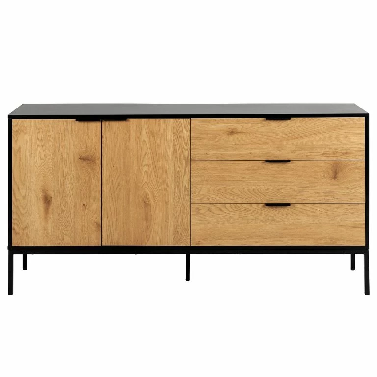 Loftscape Red Living Buffet Coogee III – Imitation Chêne / Noir