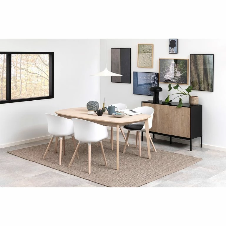 Loftscape Red Living Buffet Coogee – Imitation Chêne Sauvage / Noir