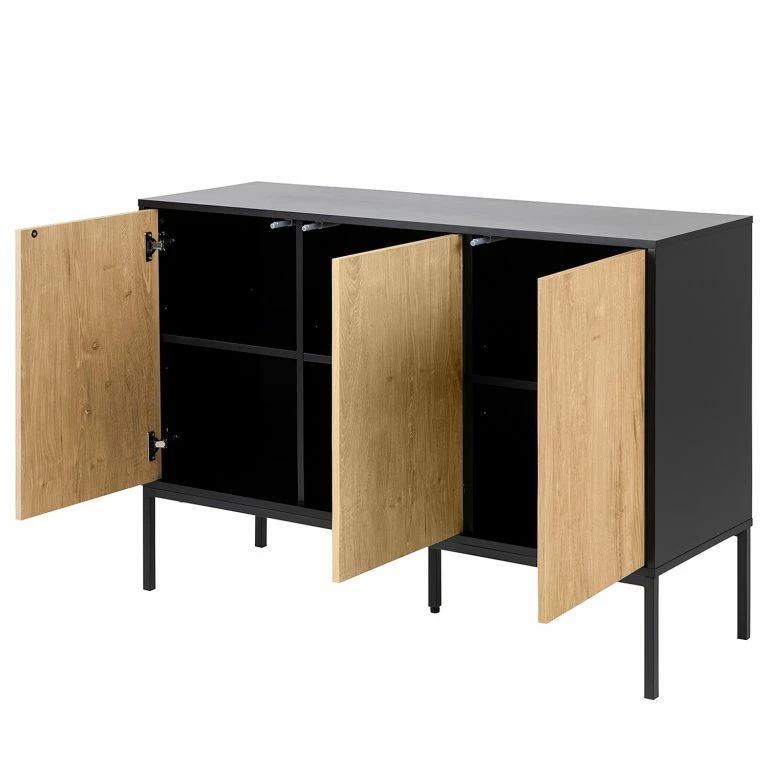 Loftscape Red Living Buffet Coogee – Imitation Chêne Sauvage / Noir