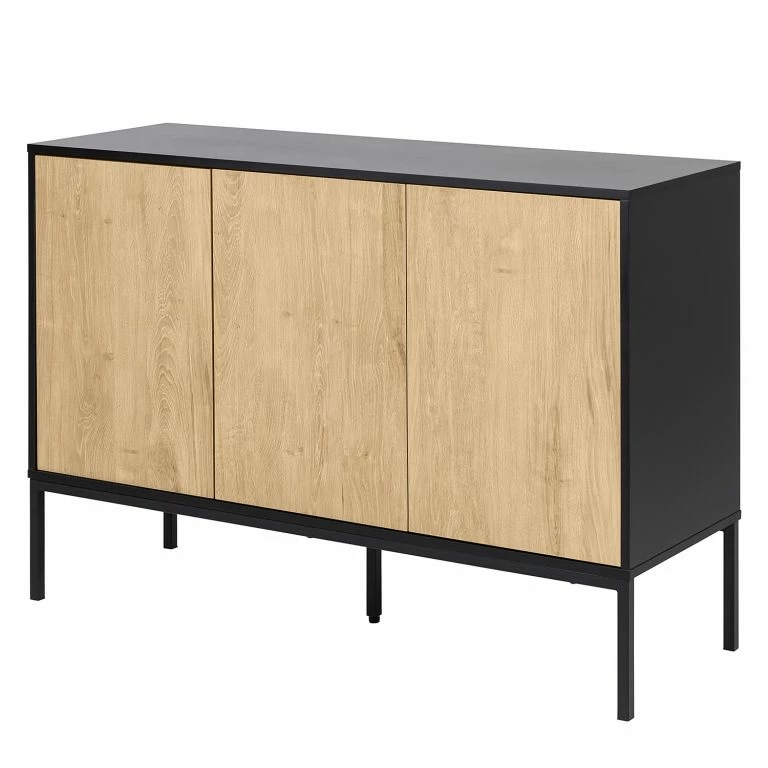 loftscape Red Living Buffet Coogee – Imitation chêne sauvage / Noir