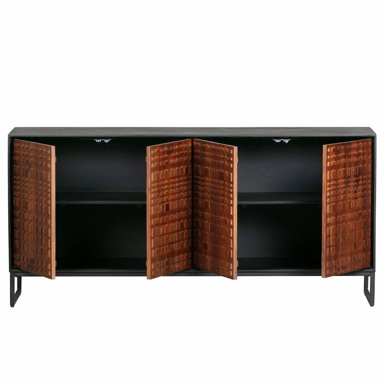 Loftscape Red Living Buffet Dynk – Sheesham Massif – Sheesham / Noir