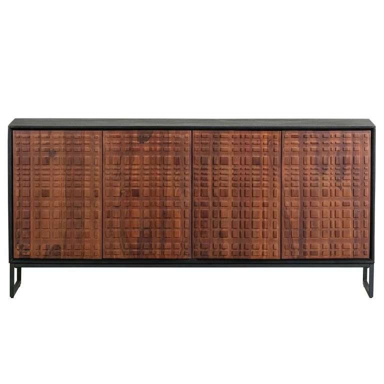 Loftscape Red Living Buffet Dynk – Sheesham Massif – Sheesham / Noir