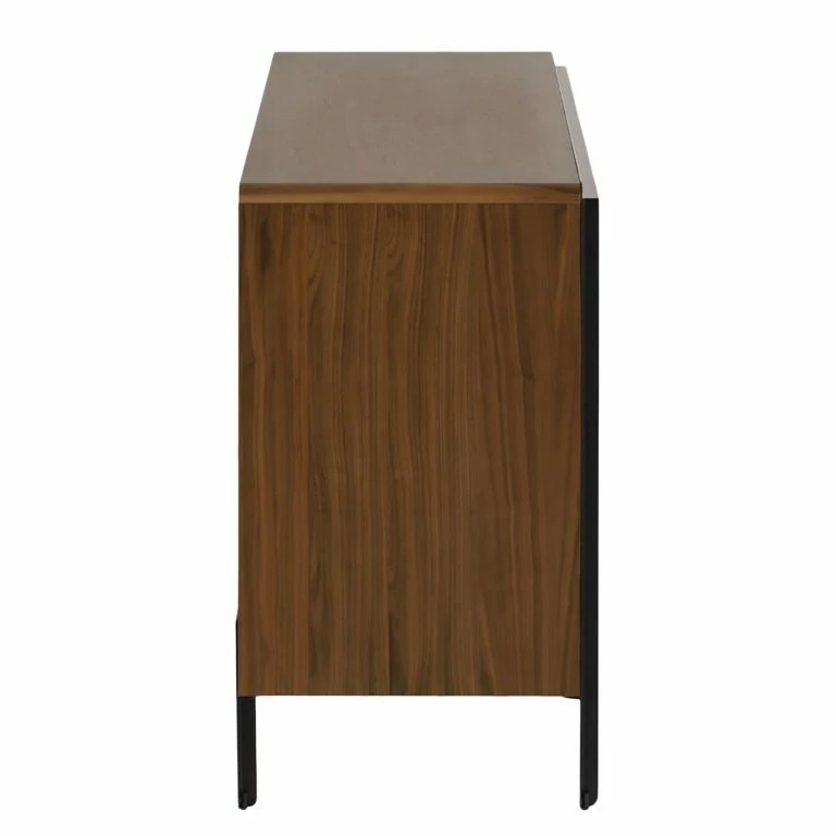 Loftscape Red Living Buffet Juuka – Placage En Bois Véritable – Noyer / Noir