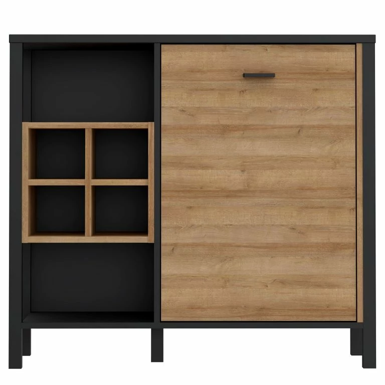 Loftscape Red Living Buffet Kasala II – Imitation Chêne Riviera / Noir