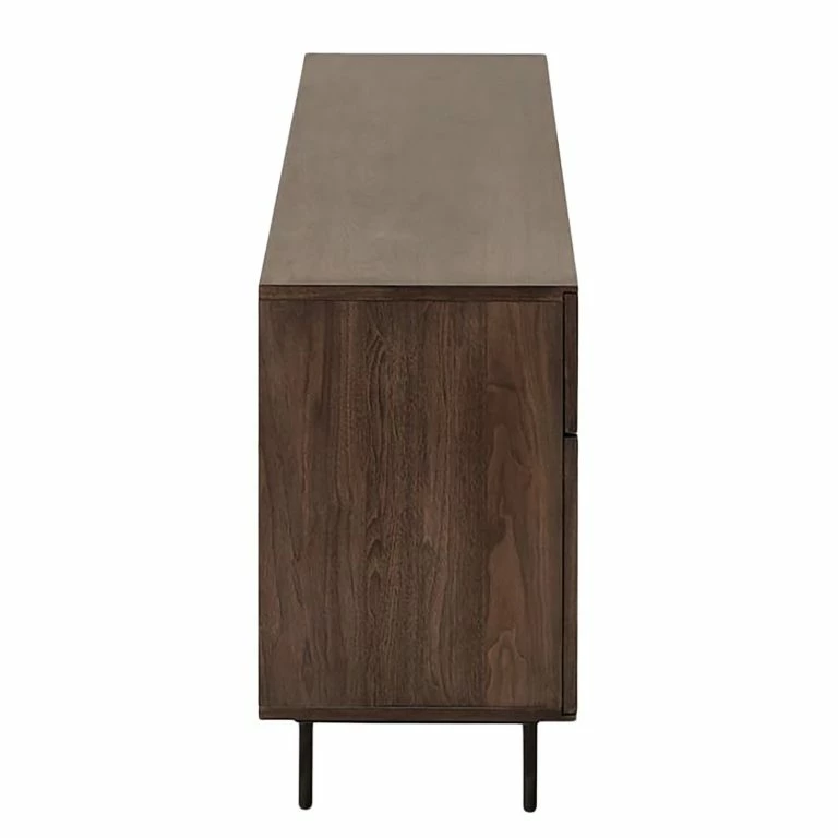 Loftscape Red Living Buffet Kuuvi – Placage En Bois Véritable – Noyer / Noir