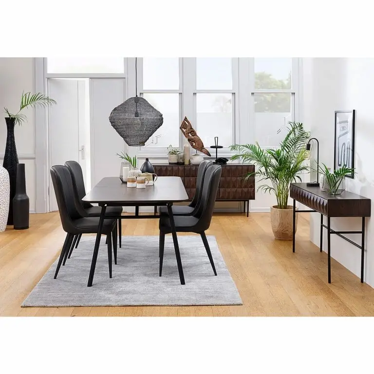 Loftscape Red Living Buffet Limes – Chêne Massif / Métal – Chêne Foncé / Noir