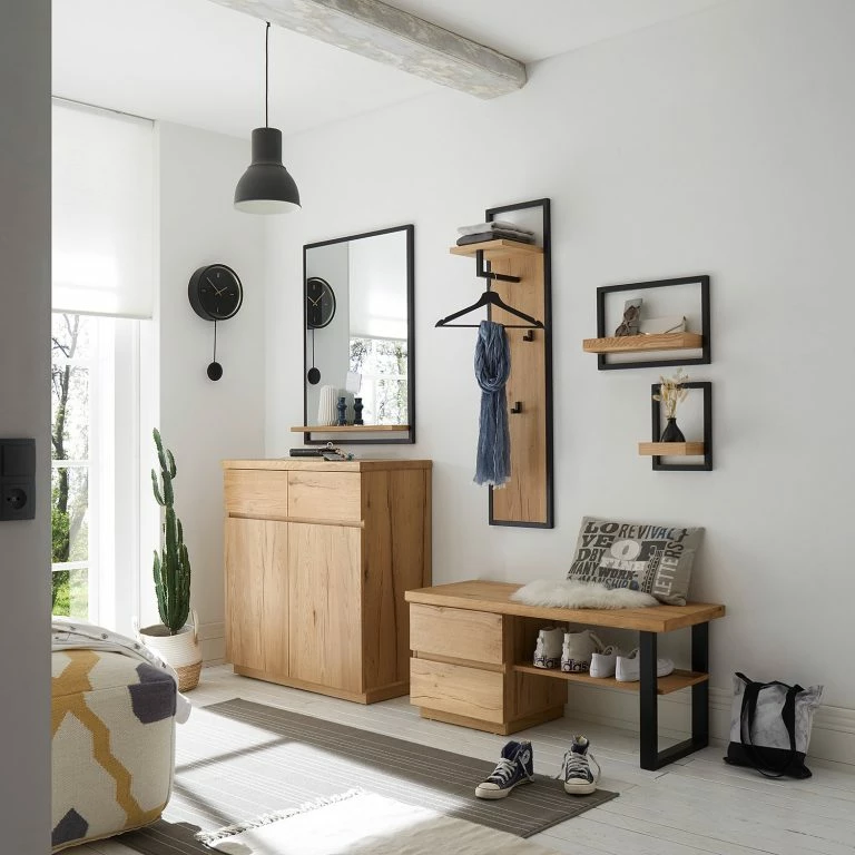 Loftscape Red Living Buffet Marcoola – Placage En Bois Véritable – Chêne à Nœuds