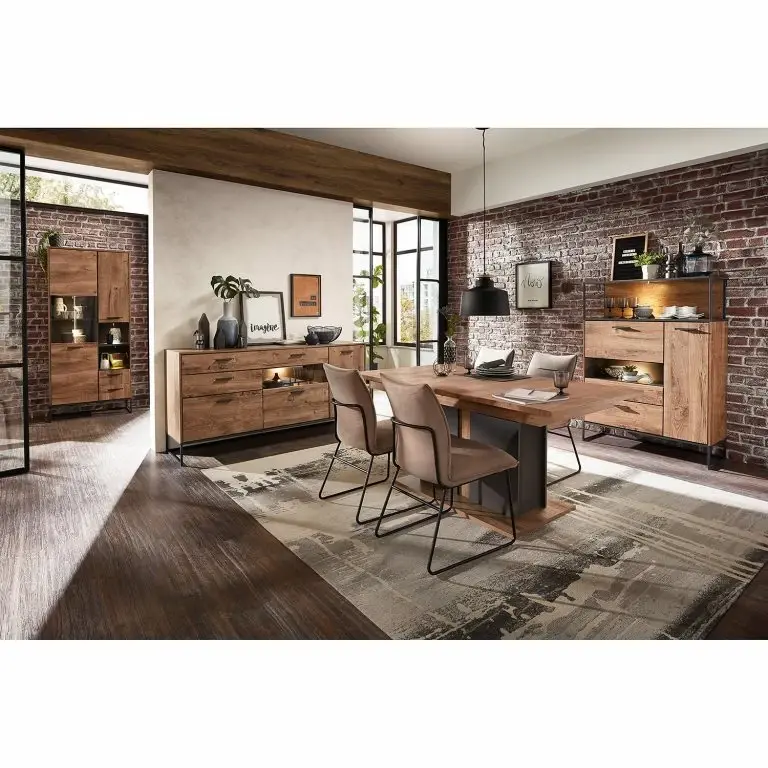 Loftscape Red Living Buffet Meevoo II – Imitation Chêne Rustique / Graphite