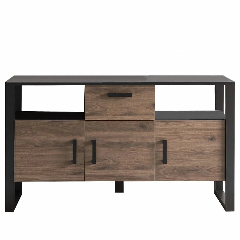 Loftscape Red Living Buffet Norddal – Imitation Noyer / Noir