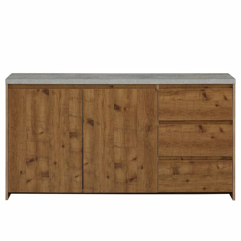 Loftscape Red Living Buffet Routot – Marron / Imitation Béton