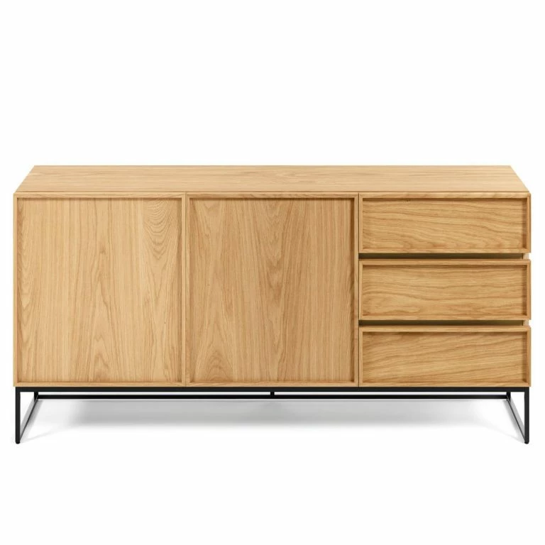 Loftscape Red Living Buffet Tabora – Placage En Bois Véritable – Chêne