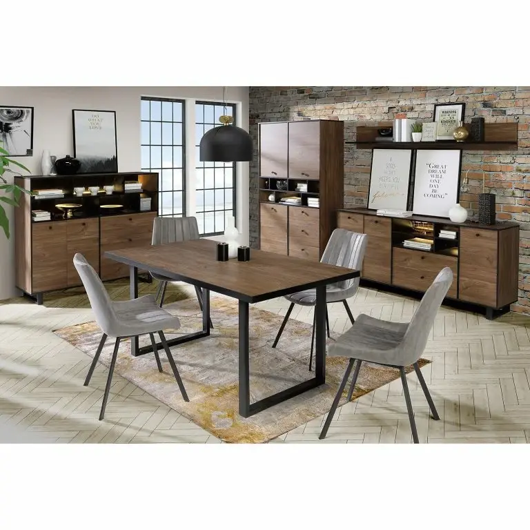 Loftscape Red Living Buffet Trylith II – Imitation Chêne Rustique / Noir