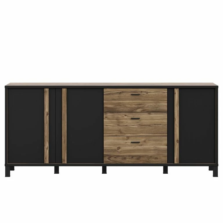 Loftscape Red Living Buffet Vallegrande II – Imitation Pin Des Alpes / Noir