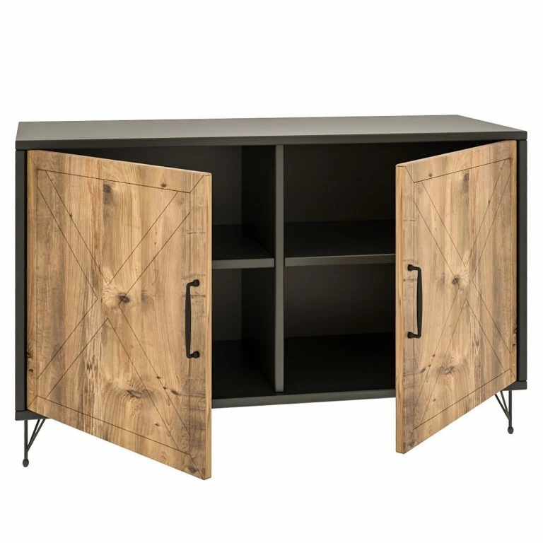 Loftscape Red Living Buffet Vallrun – Imitation Pin / Anthracite