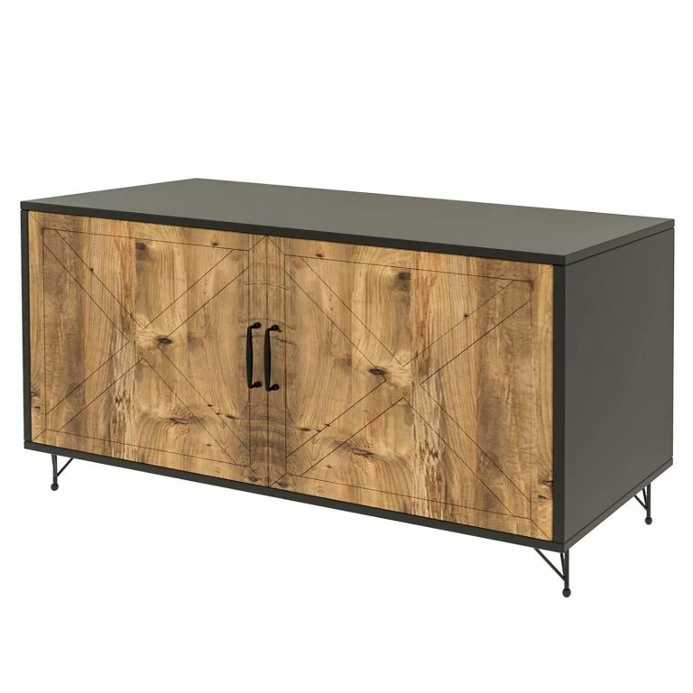 loftscape Red Living Buffet Vallrun – Imitation pin / Anthracite