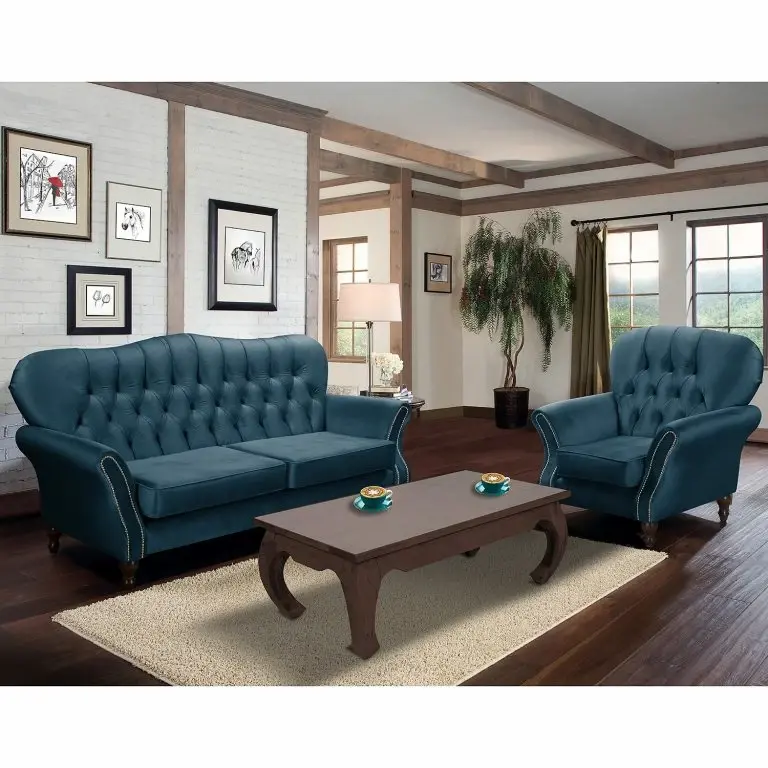 Loftscape Red Living Canapé Dassel (2 Places) – Velours – Velours Onoli: Bleu Marine