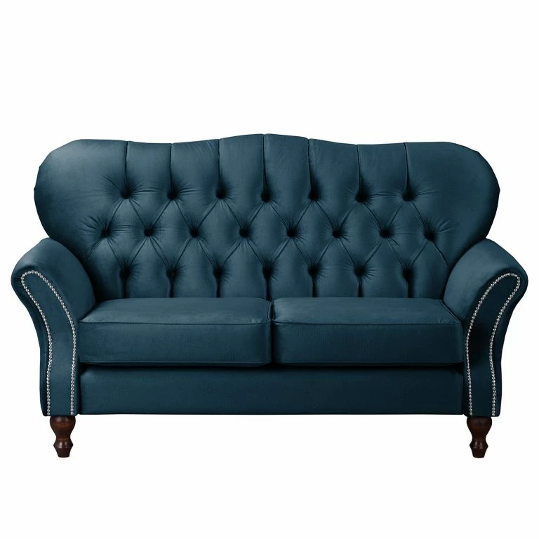 Loftscape Red Living Canapé Dassel (2 Places) – Velours – Velours Onoli: Bleu Marine