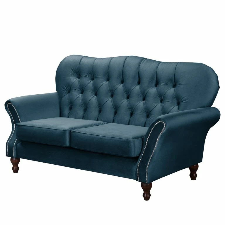 loftscape Red Living Canapé Dassel (2 places) – Velours – Velours Onoli: Bleu marine