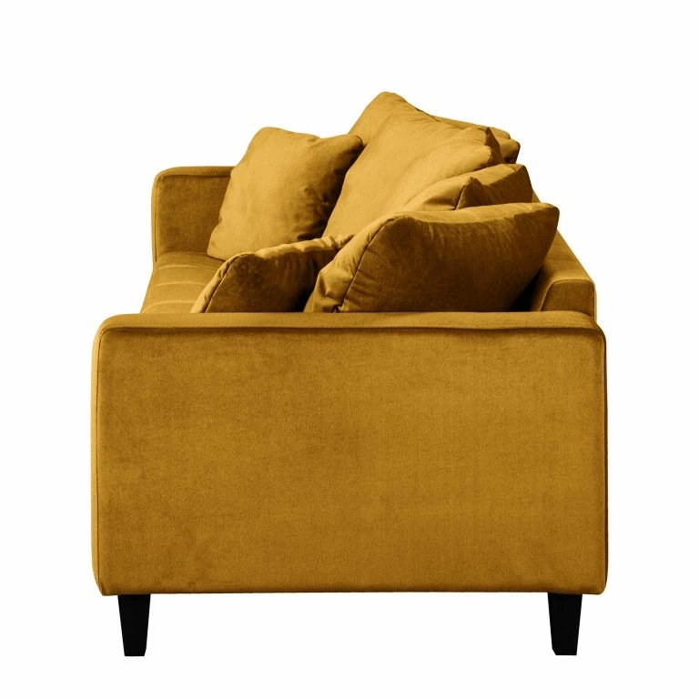 Loftscape Red Living Canapé Elnora (3 Places) – Velours – Jaune Moutarde