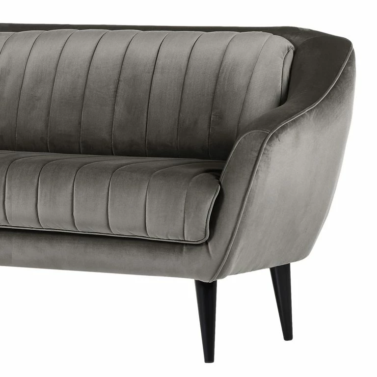 Loftscape Red Living Canapé Margon (2 Places) – Velours – Gris – Noir