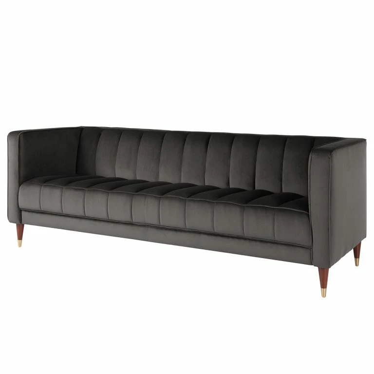 loftscape Red Living Canapé Suzy (2-3 places) – Velours Ravi: Gris