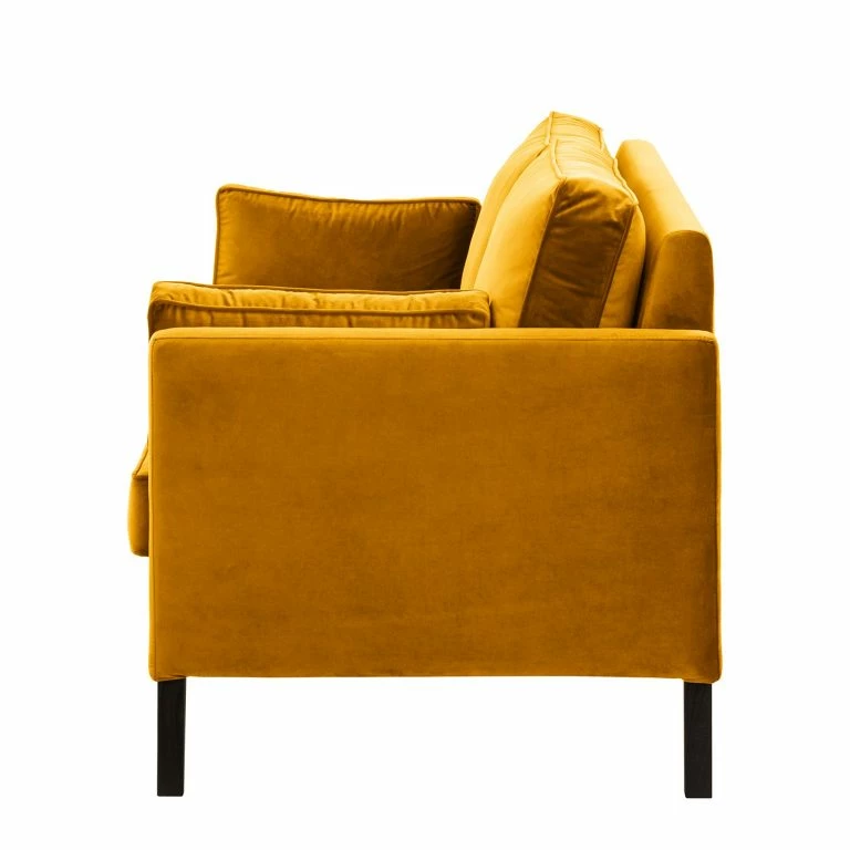 Loftscape Red Living Canapé Voiron I (2-3 Places) – Velours Ravi: Jaune Moutarde