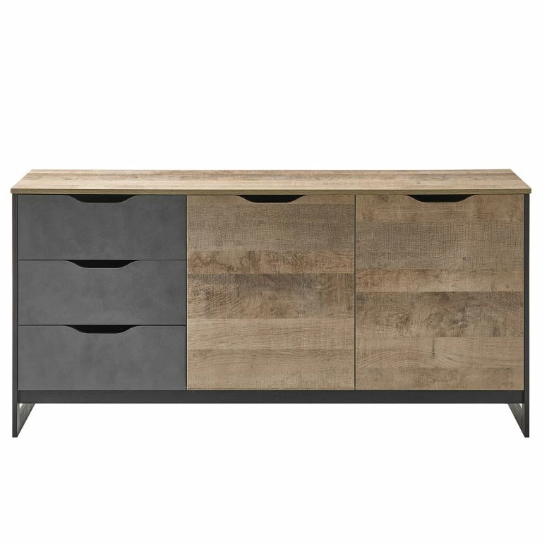 Loftscape Red Living Commode Cocody II – Imitation Chêne Montana / Gris