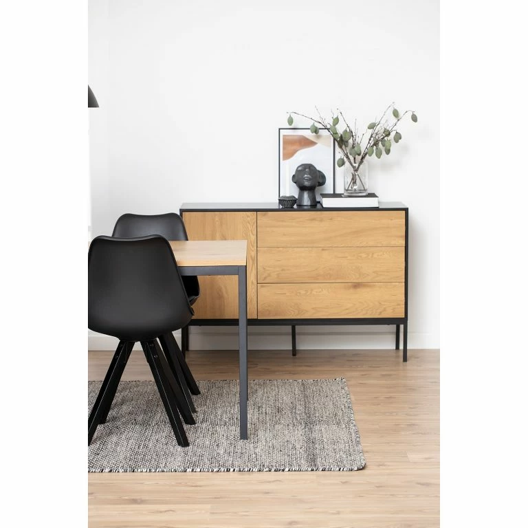 Loftscape Red Living Commode Coogee II – Imitation Chêne Sauvage / Noir