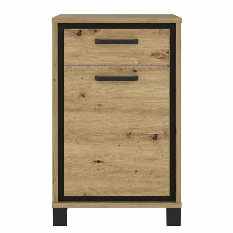 Loftscape Red Living Commode Egan III – Imitation Chêne Artisan / Imitation Chêne Noir