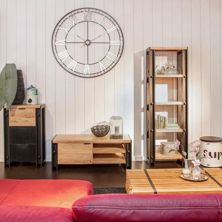 Loftscape Red Living Commode Galvan – Acacia Massif – Acacia / Noir