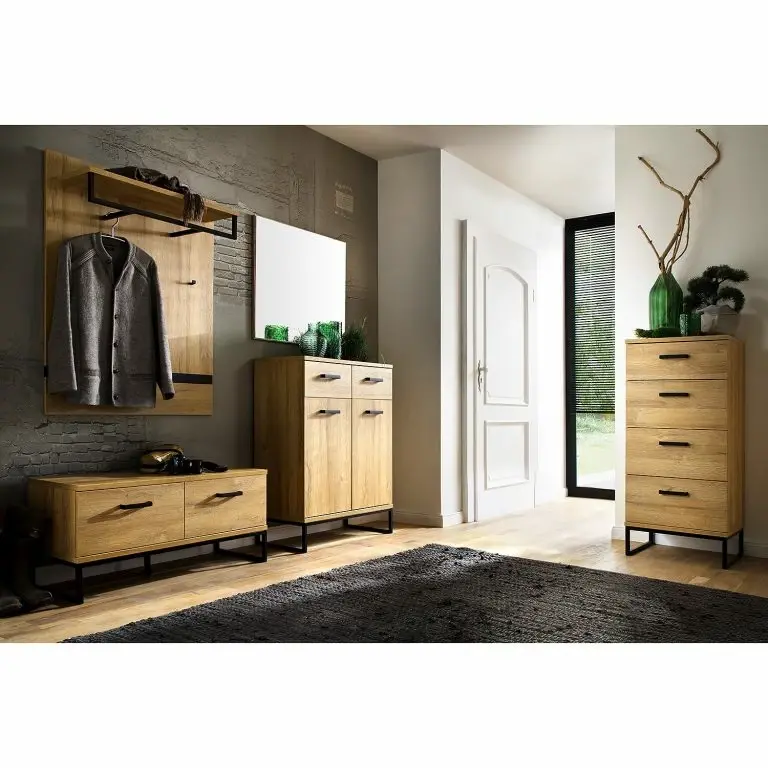 Loftscape Red Living Commode Krokby I – Imitation Chêne Grandson / Noir