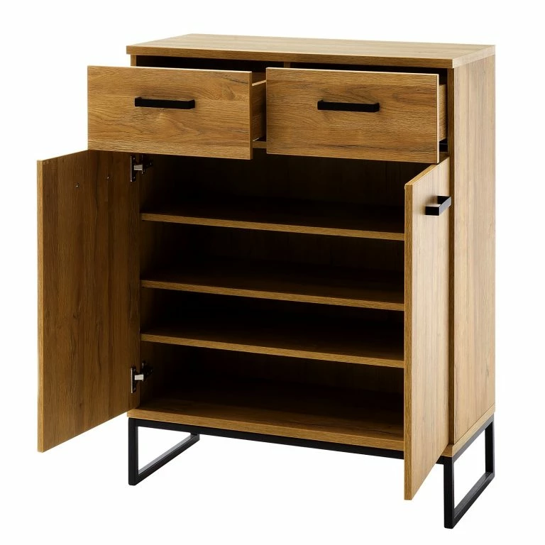 Loftscape Red Living Commode Krokby I – Imitation Chêne Grandson / Noir