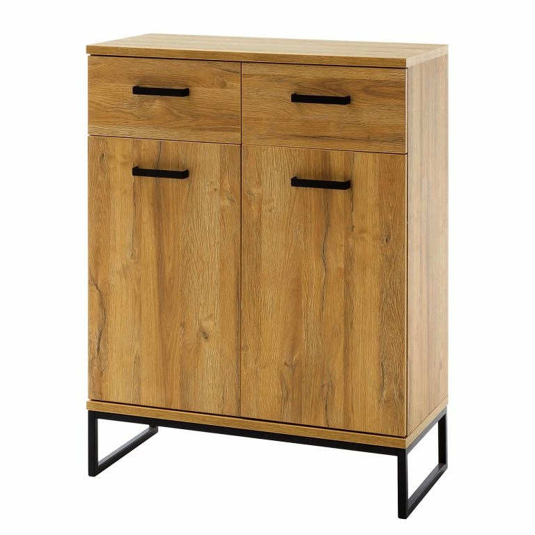 loftscape Red Living Commode Krokby I – Imitation chêne Grandson / Noir