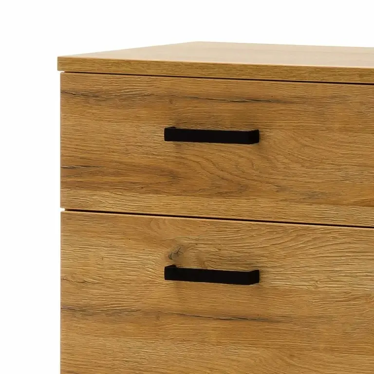 Loftscape Red Living Commode Krokby IV – Imitation Chêne Grandson / Noir