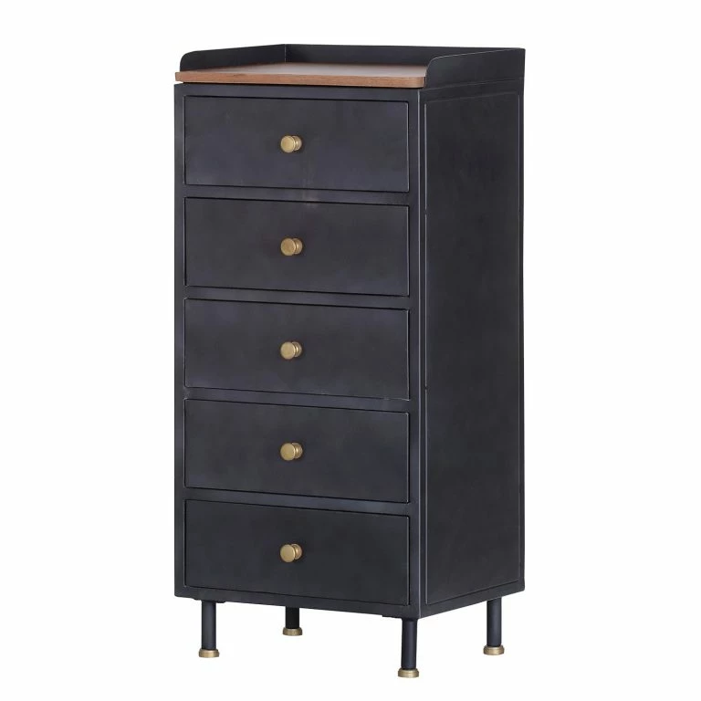 loftscape Red Living Commode Ornex – Métal / Manguier massif – Anthracite / Manguier