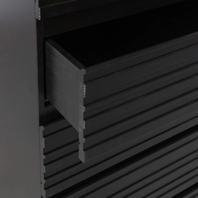 Loftscape Red Living Commode Rayong I – Pin Massif – Pin Noir