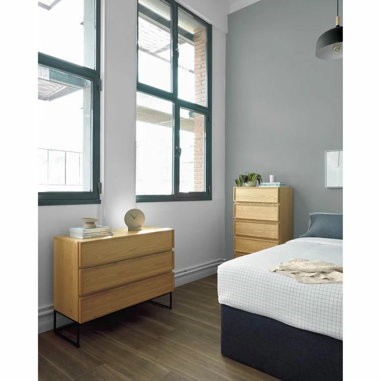 Loftscape Red Living Commode Tabora I – Placage En Bois Véritable – Chêne