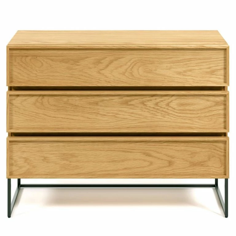 Loftscape Red Living Commode Tabora I – Placage En Bois Véritable – Chêne