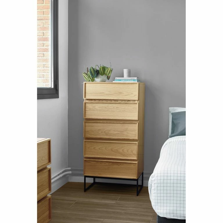 Loftscape Red Living Commode Tabora II – Placage En Bois Véritable – Chêne