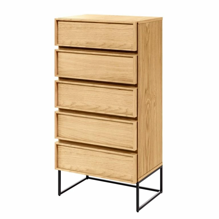 loftscape Red Living Commode Tabora II – Placage en bois véritable – Chêne