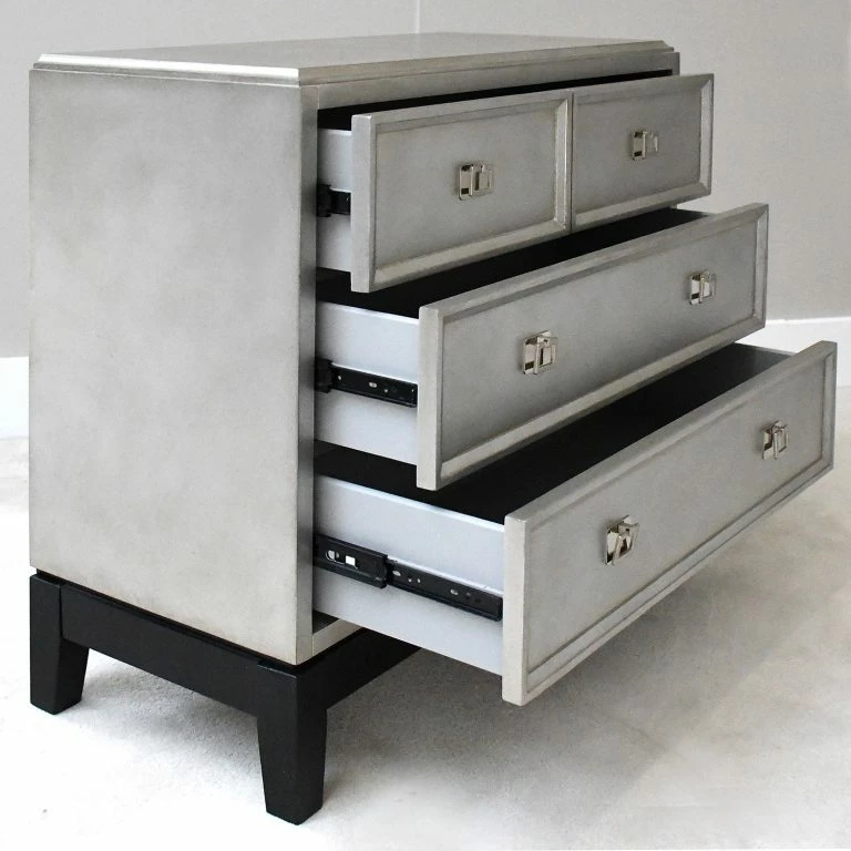 Loftscape Red Living Commode Tilloloy – Blanc / Argenté / Noir