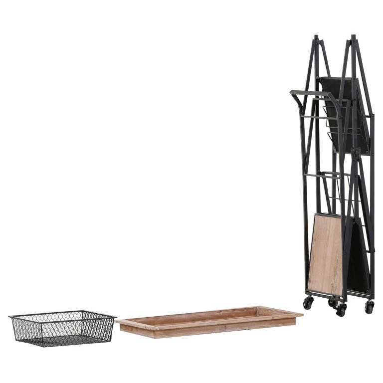 Loftscape Red Living Desserte Nasva I – Sapin Massif / Métal – Sapin / Noir