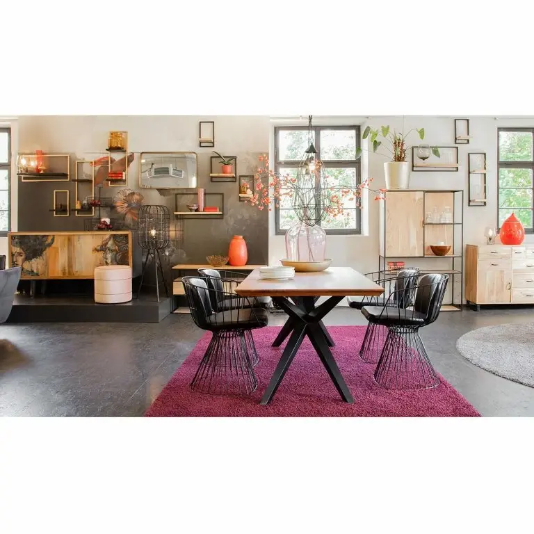 Loftscape Red Living Enfilade Mello II – Acacia Massif – Acacia Naturel / Noir