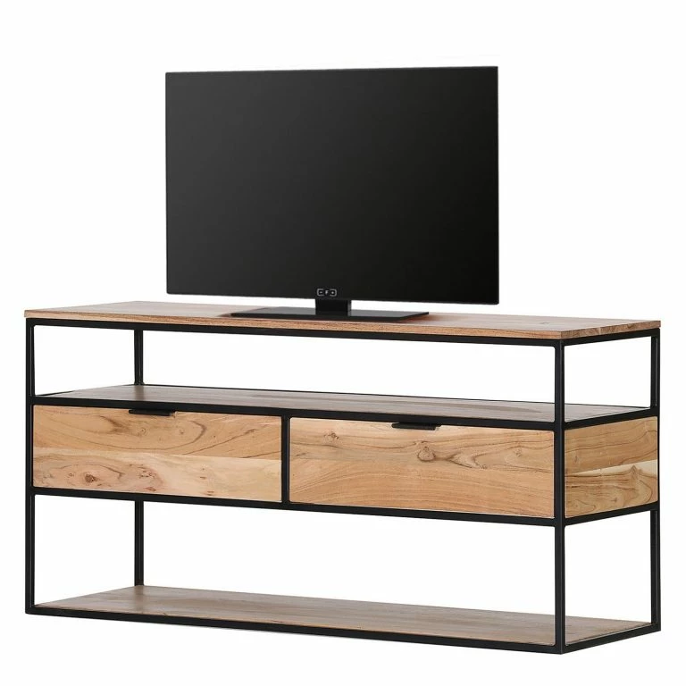 loftscape Red Living Enfilade Mello II – Acacia massif – Acacia naturel / Noir