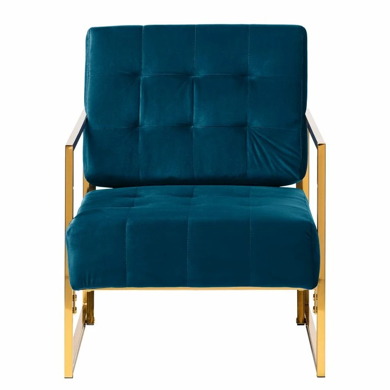 Loftscape Red Living Fauteuil Cocora I – Velours – Bleu Marine