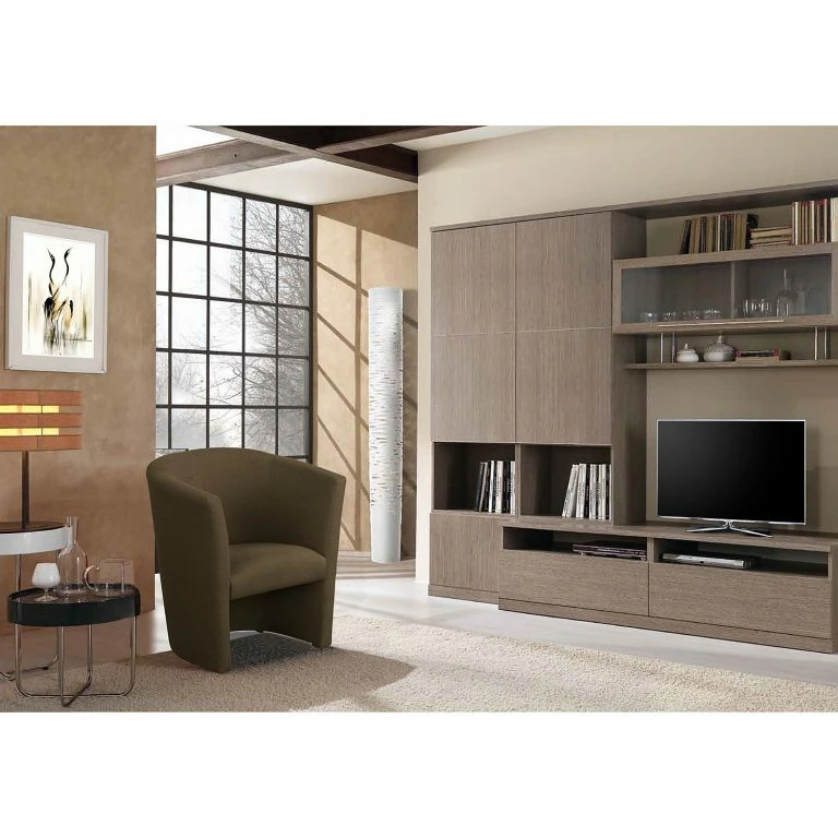 Loftscape Red Living Fauteuil Danilo – Tissu Structuré – Tissu Structuré Grada: Vert Vieilli